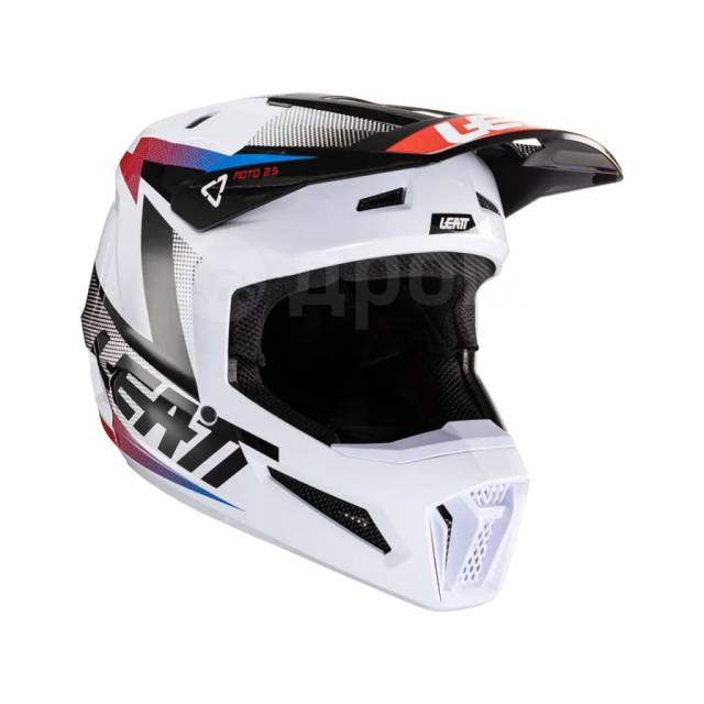  Leatt Moto 2.5 Helmet (Black/White, L, 2024 (1024060483)) 