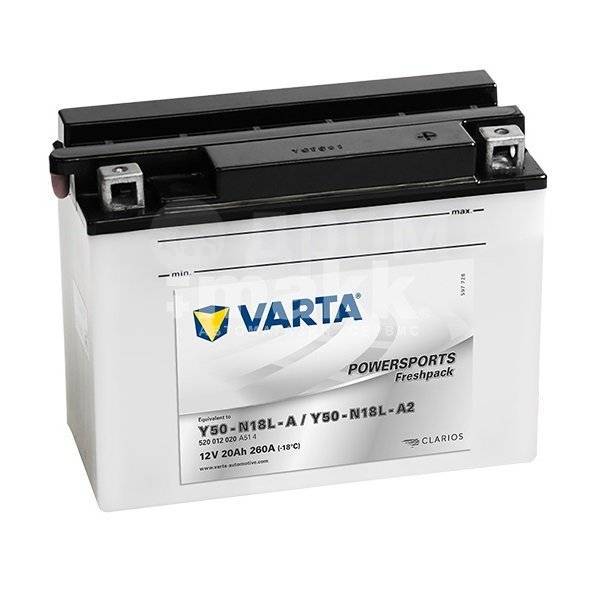 Мото аккумулятор Varta 12В 20Ah A514 FP (Y50N18L-A2) о/п 520012026/520012020 фото