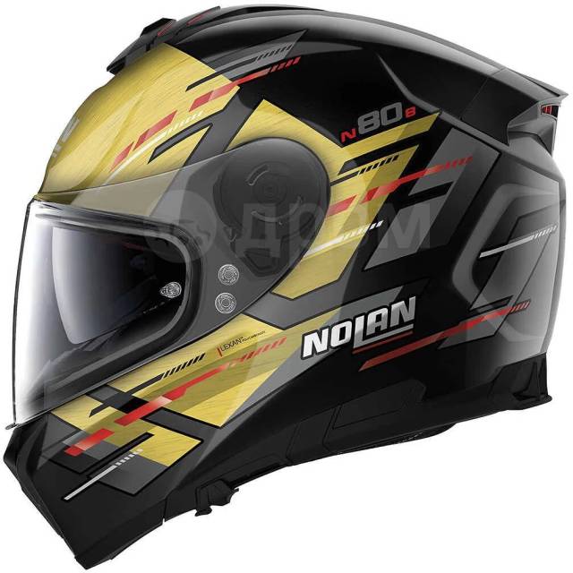 Nolan N80-8 Meteor N-Com 069 Black Yellow Integral Motorcycle 
