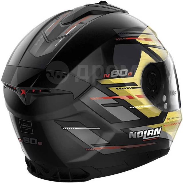  Nolan N80-8 Meteor N-Com 069 Black Yellow Integral Motorcycle 