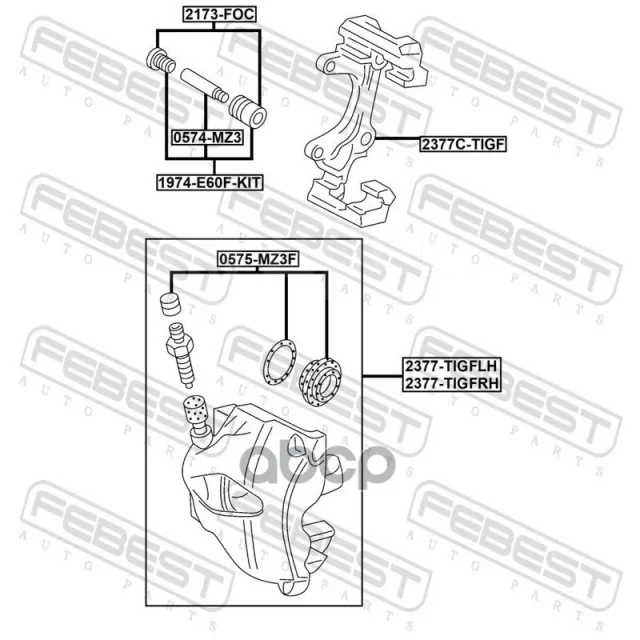 ������� ��������� �������� ����� AUDI Q3 2012-2018 [RDW] Febest 2377Tigflh 2377TIGFLH �� �����