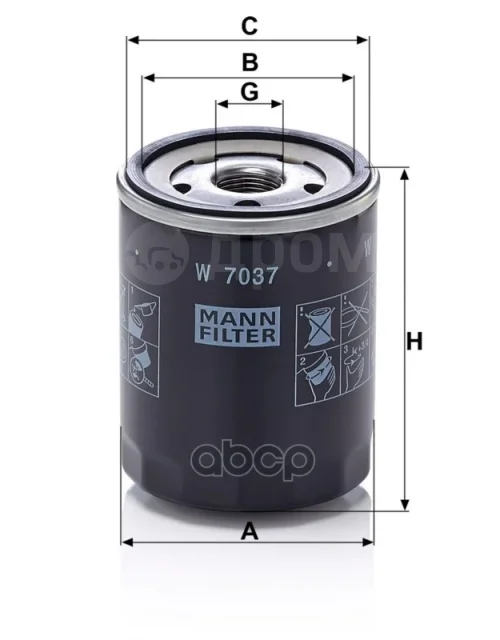 ������ �������� MANN-Filter ���. W7037 W7037 MANN W7037 �� �����
