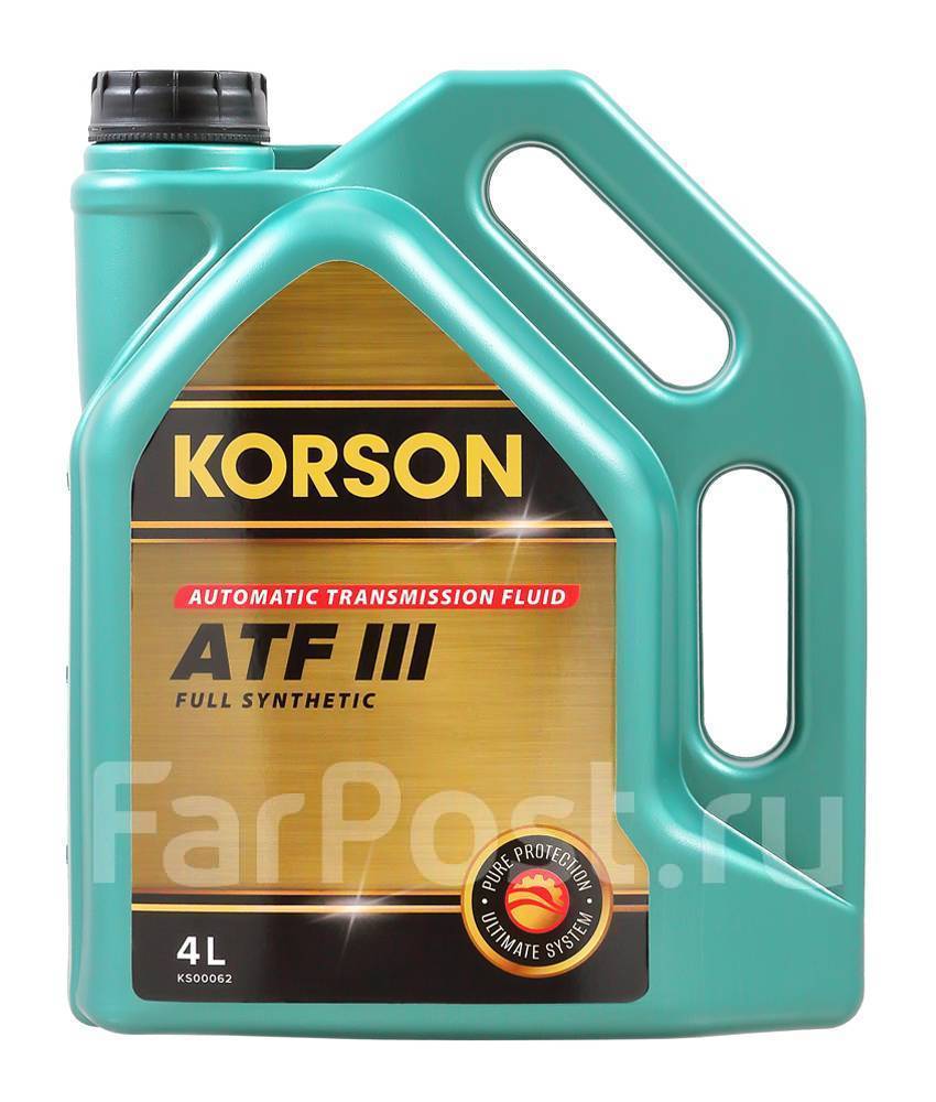 Авт. транс. синт. масло) ATF III FULL Synthetic 1л Korson KS00061,  синтетическое, 1,00 л. в наличии. Цена: 830₽ в Петропавловске-Камчатском