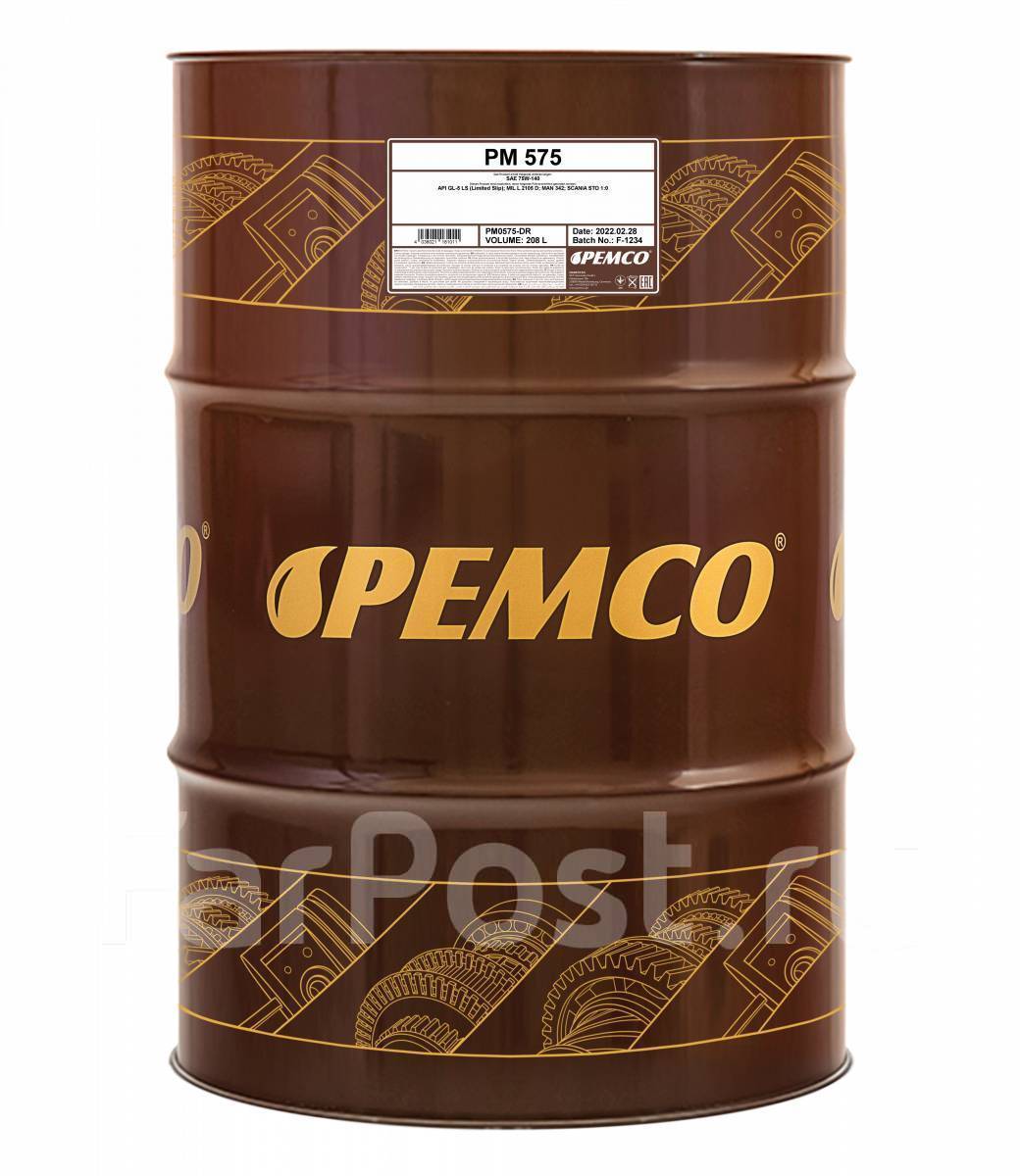 Синт. Трансм. Масло) Hcv Pemco арт. PM0575DR 75W-140 Gl-5 Ls 208Л,  синтетическое, 208,00 л. в наличии. Цена: 157 843₽ в Новокузнецке