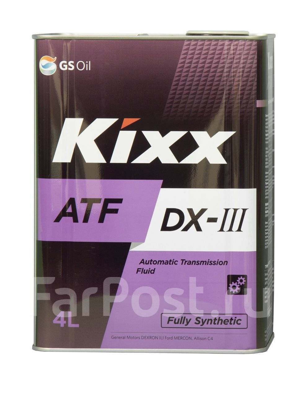 Жидкость для АКПП KIXX ATF DX-III(E) 4L KIXX L250944TR1, синтетическое, в  наличии. Цена: 3 200₽ в Томске