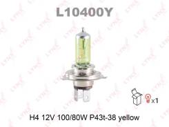  H4 12V 100/80W P43T-38 Yellow LYNXauto L10400Y 