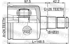 ���� ���������� ����� 24x31x26 Febest 2711S80ATLH ����