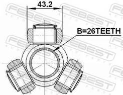     26X43,2 - Volvo S80 Febest 2716S80T 