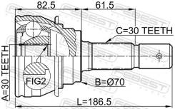   30x70x30  , , , ,  Febest 