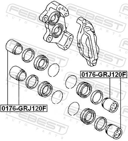 Купить Поршень тормозного суппорта | перед прав/лев | Febest ...