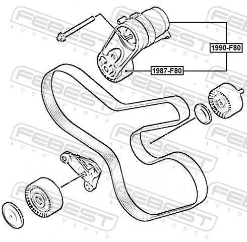 Купить Ролик натяжной! с механизмом натяжения BMW F20/F21/F22/F23/F30 ...