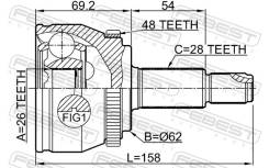   -! Geely Atlas 16> Febest 3510NL32WDA48 