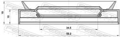   34.5x58.2x10x18 FORD Explorer 2002-2011 95PDS-36581018C 