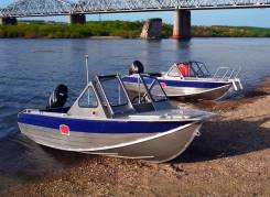Алюминиевый Катер Rusboat-45 (Русбот), новый в Красноярске Русбот-45. 2018 год год, длина 4,70 м., двигатель подвесной