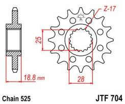    JT JTF704.17 Aprilia BMW Husqvarna 