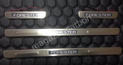 Накладки на пороги Subaru Forester 2013-2015 в Уссурийске Накладка на порог. Subaru Forester