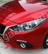 Хром накладки под фары Mazda Axela 2013-2015 в Уссурийске Накладка на фару. Mazda Axela, BM2FP, BM2FS, BM5AP, BM5AS, BM5FP, BM5FS, BMEFS, BYEFP Двигатели: P5VPS, PEVPH, PEVPR, SHVPTR
