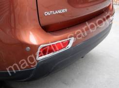 Накладки на отражатели Mitsubishi Outlander 2012-2015 (хром) в Уссурийске Накладка на фару. Mitsubishi Outlander, GF2W, GF3W, GF4W, GF7W, GF8W, GG2W 4B11, 4B12, 4J11, 4J12, 4N14, 6B31