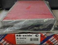 Фильтр воздушный RB-Exide A-243V. В наличии! в Хабаровске Фильтр воздушный. Nissan: Maxima, Lucino, Cedric, Bluebird Sylphy, Silvia, Vanette Serena, Tino, Terrano Regulus, Cima, Stagea, AD, Liberta Villa, Tea...