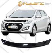 Дефлектор капота CA (мухобойка) Hyundai i30 2012-2017 черный в Красноярске Дефлектор капота. Hyundai i30, GD Двигатели: D4FB, G4FA, G4FG