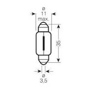 Лампа автомобильная Osram 6418 свет номера салона 12V5W в Киселевске Светильник салона. Chevrolet: Lacetti, Captiva, Cruze, Rezzo, Nubira, Aveo, Lanos, Epica, Spark Mitsubishi: Eclipse, L300, Endeavor, Proudia, Delica D...