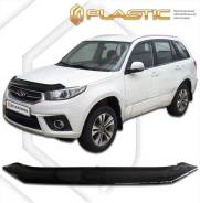 Дефлектор капота CA (мухобойка) Chery Tiggo 3 2014- черный в Красноярске Дефлектор капота. Chery Tiggo 3 Двигатель SQRE4G16