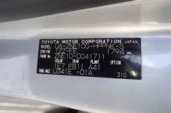 АКПП U341E-01A в Чите АКПП. Toyota Corolla Spacio, ZZE122, ZZE122N Toyota Wish, ZNE10, ZNE10G Двигатель 1ZZFE