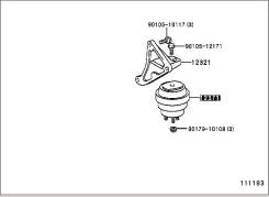 Подушка двигателя Toyota MARK II BLIT GX115W 1GFE, задняя в Красноярске Подушка двигателя TOYOTA MARK II BLIT GX115W 1GFE