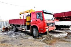 Howo Sinotruk, 2012 в Благовещенске Howo Sinotruk. Бортовой грузовой автомобиль Howo 4x4 с крановой установкой XCMG SQ5SK, 10 000 куб. см., 4x4