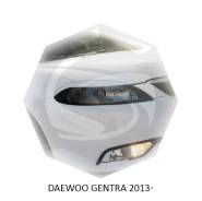 Ресницы на фары Daewoo Gentra 2013г- в Новосибирске Накладка на фару. Daewoo Gentra, KLAS B15D2