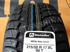Matador MP-30 Sibir Ice 2, 215/55 R17 в Новосибирске Matador MP-30 Sibir Ice 2. Зимние, шипованные, новые