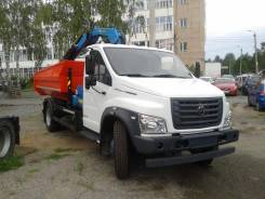 САЗ, 2017 в Челябинске САЗ. Самосвал с задней разгрузкой ГАЗ--25072-05 с КМУ ИМ 77, 4 430 куб. см., 5 000 кг., 4x2