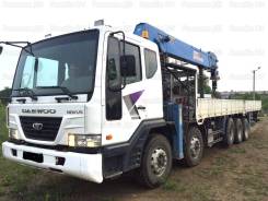 Daewoo Ultra Novus, 2011 во Владивостоке Daewoo Ultra Novus. Грузовик с краном 25т + стрела Dongyang 3506 15т, 12 000 куб. см., 25 000 кг., 10x6