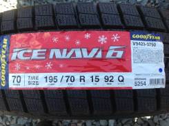 Goodyear Ice Navi 6, 195/70R15 92Q во Владивостоке Goodyear Ice Navi 6. Зимние, без шипов, 2018 год, без износа, 4 шт