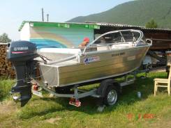 Алюминиевая лодка Quintrex 475 Coast Runner в Северобайкальске Quintrex. 2014 год год, длина 4,75 м., двигатель подвесной, 40,00 л.с., бензин