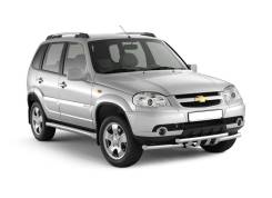 Защита порогов (трубы под пороги) Chevrolet Niva2009 в Кемерово Накладка на порог. Chevrolet Niva, 21236 Двигатели: Z18XE, BAZ2123
