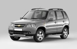 Защита порогов с алюм. площадкой Chevrolet Niva 2009- в Кемерово Накладка на порог. Chevrolet Niva, 21236 Двигатель BAZ2123