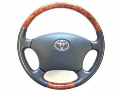 Оригинальный руль с косточкой под дерево Toyota в Томске Руль. Toyota: Alphard Hybrid, Camry, Estima Hybrid, Land Cruiser Prado, 4Runner, Highlander, Hilux, Alphard, Avensis Verso, Estima, GX470, Hilux / 4Ru...
