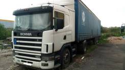 Scania, 2003 в Санкт-Петербурге Scania. R114L с полуприцепом-штора Fruehauf, 10 640 куб. см., 11 000 кг., 4x2