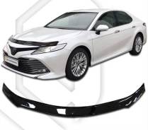 Дефлектор капота Toyota Camry 2018г. - н. в Classic полупрозрачный 1348 в Благовещенске Дефлектор капота. Toyota Camry, GSV70