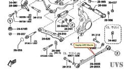 Тяга задняя Mazda Familia S-Wagon BJ8W, левая в Красноярске Тяга задняя MAZDA FAMILIA S-WAGON BJ8W