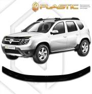 Дефлектор капота Renault Duster 2015-н. в. (Мухобойка) в Красноярске Дефлектор капота. Renault Duster, HSA, HSM F4R, H4M, K4M, K9K