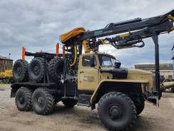 Урал, 2019 в Миассе Урал. лесовоз с новым омтл-97-04, 11 150 куб. см., 10 000 кг., 6x6