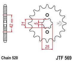    JTF569.13-14 Kawasaki KLX250, KX 