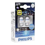 Светодиодные лампы Philips W5W (T10) X-tremeUltinon LED 8000K в Абакане Лампа светодиодная. Chevrolet: Lacetti, Cobalt, Lanos, Astra, Celta, Cruze, Aveo, Tracker, Spin, Lumina, Montana, Spark, Caprice, S10, Onix, Blazer, E...