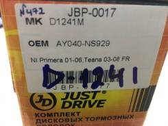 JD JBP0017 Колодки тормозные, передние в Хабаровске Колодки тормозные. Nissan: Teana, Wingroad, Bluebird, Primera Camino, Maxima, Avenir, Primera, Sunny, Laurel, Silvia, 180SX, Skyline, Cefiro, Stagea...