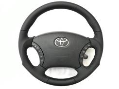 Анатомический кожаный руль "Silk Blaze" для Toyota в Томске Руль. Toyota: Alphard Hybrid, Camry, Estima Hybrid, Land Cruiser Prado, 4Runner, Highlander, Hilux, Alphard, Estima, Avensis Verso, GX470, Hilux / 4Ru...