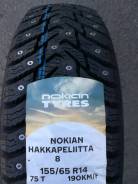 Nokian Hakkapeliitta 8, 155/65 R14 в Красноярске Nokian Hakkapeliitta 8. Зимние, шипованные, 2019 год, новые