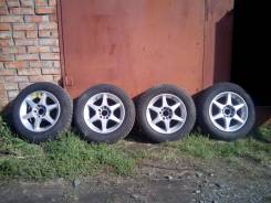 Колеса: резина Bridgestone Blizzak 195/65 R15, дис 5*114,3 (унв. свк), в Омске Колеса: резина Bridgestone Blizzak 195/65 R15, дис 5*114,3 (унв. свк),. x15" 5x114.30 ET-48