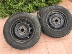 Зимние колеса практически без износа, резина Hankook на штампах 5х100, в Новосибирске Зимние колеса практически без износа, резина Hankook на штампах 5х100,. x14" 5x100.00 ЦО 54,1 мм.